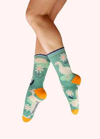 Calze in Bamboo con Cigno