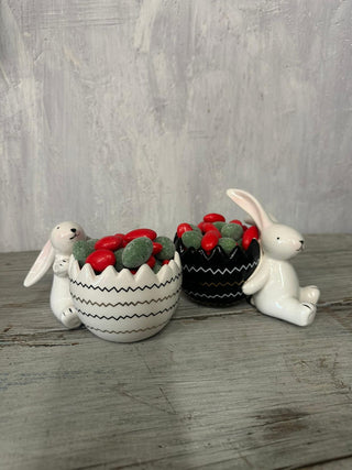 Portaoggetti Coniglietto In Ceramica