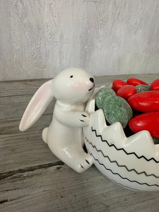 Portaoggetti Coniglietto In Ceramica