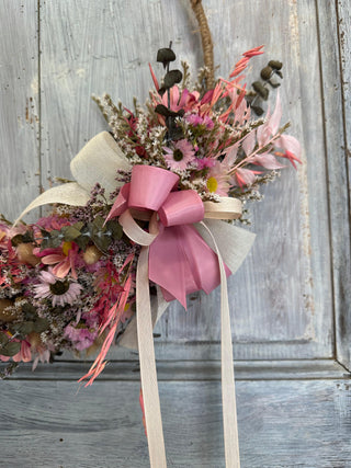 Ghirlanda Fiori Secchi Fucsia