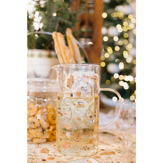 Brocca natalizia colorata vetro borosilicato