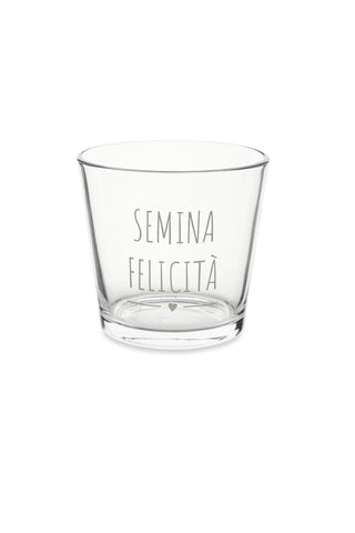 Vaso in Vetro con Scritta