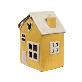 Casetta Portacandela in Ceramica 16x10x18 cm