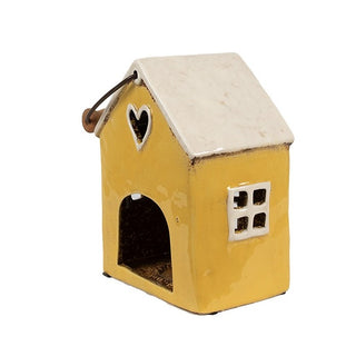 Casetta Portacandela in Ceramica 16x10x18 cm