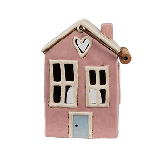Casetta Portacandela in Ceramica 16x11x21 cm