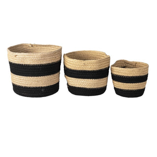 Set 3 Cesti Nero e Beige