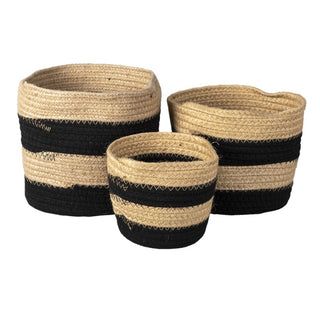 Set 3 Cesti Nero e Beige