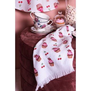 ctcup-asciugamano-per-ospiti-40x66-cm-bianco-rosa-cotone-cupcake-rettangolo-porta-salvietta