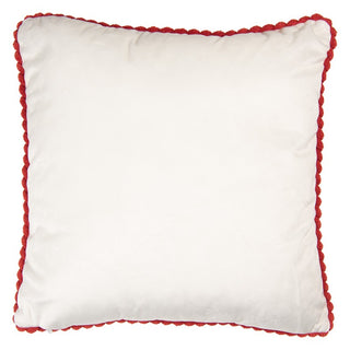 Cuscino Natalizio Beige con Bastoncino di Zucchero e Pungitopo