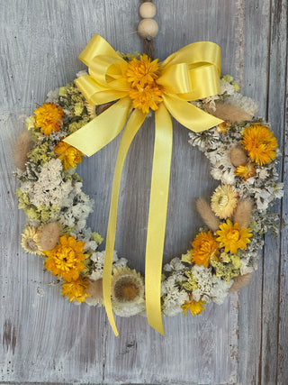 Ghirlanda Mix Fiori Secchi Giallo