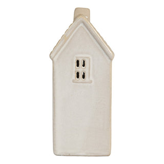 Decorazione Casetta Bianca con Led 6x5x11 cm