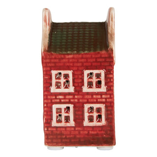 Decorazione Casetta Rossa con Led 4x4x8 cm