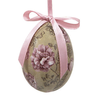 Set 12 Uova Pasquali Decorative Fiorellini Rosa e Azzurro