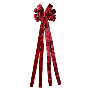 Fioco Decorativo in Velluto Rosso 33x135 cm