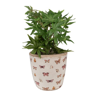 Vaso in Ceramica con Farfalle 14x13 cm