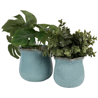 Vaso in Ceramica Blu 12x12 cm