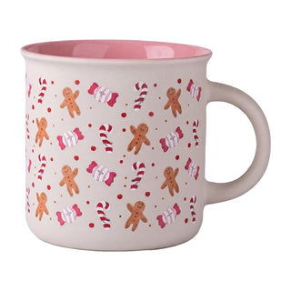 Tazza Beige con Omini di Marzapane