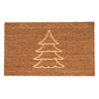 Zerbino in fibra di cocco albero natalizio 75x45cm