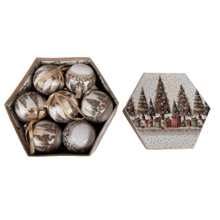 Set 14 Palline Natalizie con Alberi di Natale