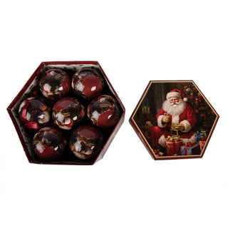 Set 14 Palline Natalizie con Babbo Natale