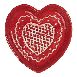 Piatto Natalizio a Forma di Cuore