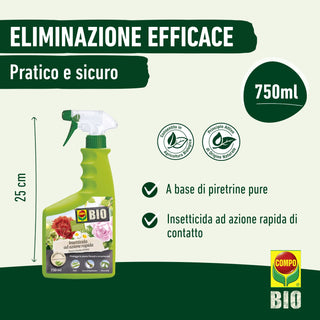 COMPO BIO Insetticida ad Azione Rapida Piretro Pronto Uso PFnPO 750ml
