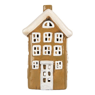 Casetta Portacandela Marrone 12x8x19 cm