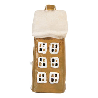 Casetta Portacandela Marrone 12x8x19 cm