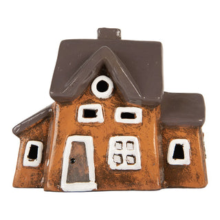 Casetta Portacandela Arancione 20x11x16 cm