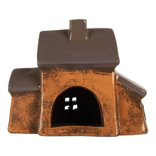 Casetta Portacandela Arancione 20x11x16 cm