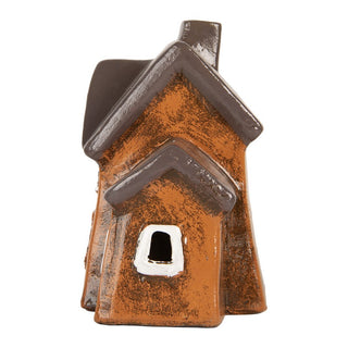 Casetta Portacandela Arancione 20x11x16 cm