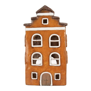 Casetta Portacandela Arancione 20x15x34 cm