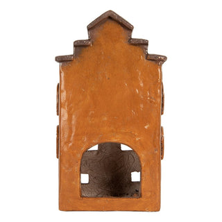 Casetta Portacandela Arancione 20x15x34 cm