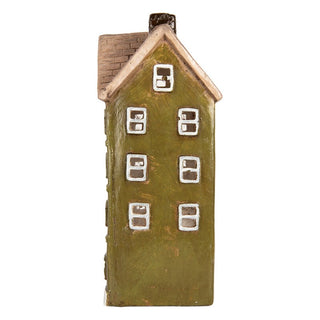 Casetta Portacandela Verde 20x17x39 cm