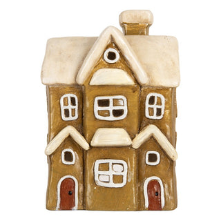 Casetta Portacandela Marrone 23x15x33 cm