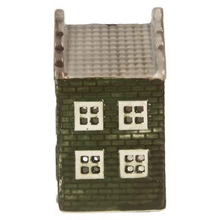 Casetta Portacandela Verde Scuro 7x7x14 cm