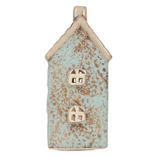 Casetta Portacandela Azzurra 8x7x15 cm