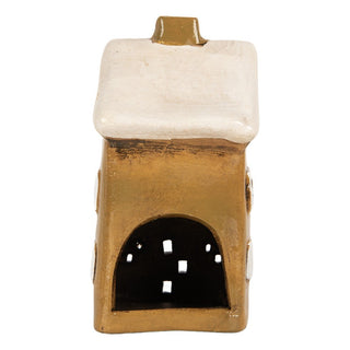 Casetta Portacandela Marrone 8x7x15 cm