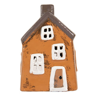 Casetta Portacandela Arancione 9x7x13 cm