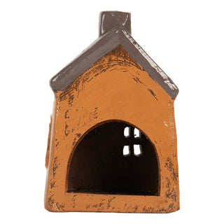 Casetta Portacandela Arancione 9x7x13 cm