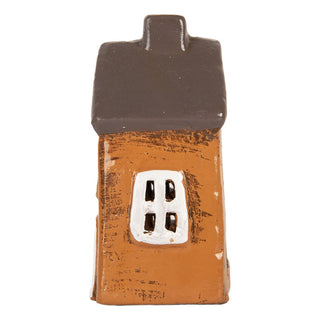 Casetta Portacandela Arancione 9x7x13 cm