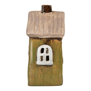 Casetta Portacandela Marrone 9x7x15 cm