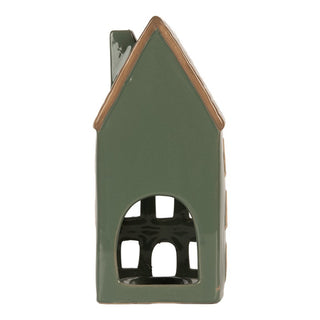 Casetta Portacandela Verde 9x10x19 cm