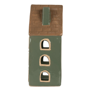Casetta Portacandela Verde 9x10x19 cm