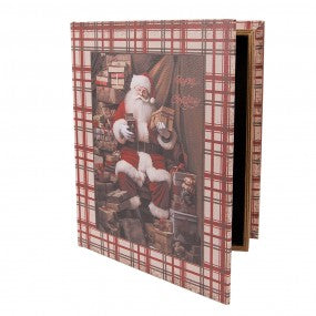 Set di 3 Scatole a Libro Marrone Babbo Natale