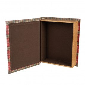 Set di 3 Scatole a Libro Rosso Bianco Babbo Natale