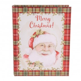 Set di 3 Scatole a Libro Rosso Bianco Babbo Natale