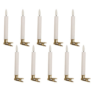 Set 10 Candele Led Bianche Ø 2x14 cm