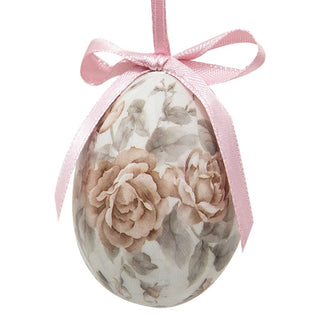 Set 12 Uova Pasquali Decorative Fiorellini Rosa e Viola