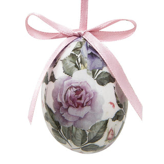 Set 12 Uova Pasquali Decorative Fiorellini Rosa e Viola